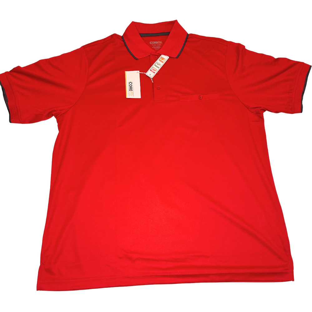 Men's Core365 Men's Pique Polo w/Pocket - Red